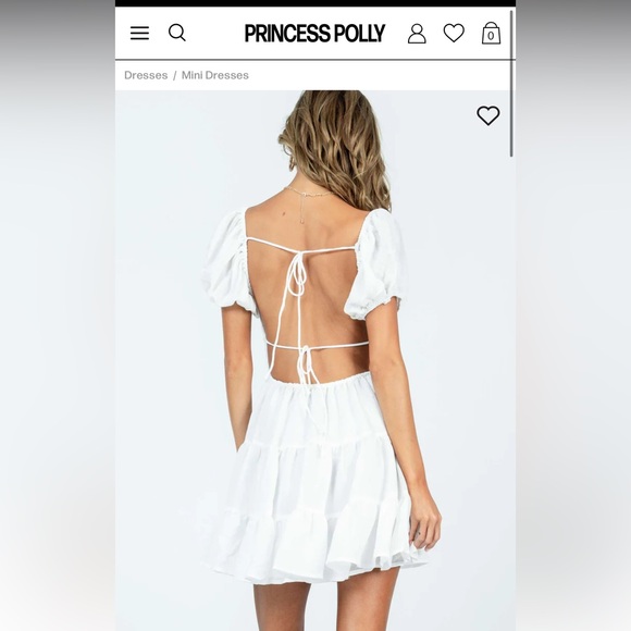 Princess Polly Danny Mini Dress White - Picture 5 of 5